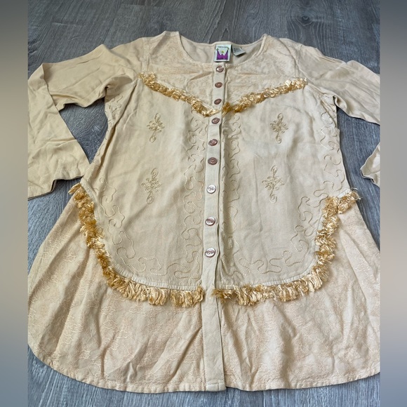 Original Anthony Small Womens Tan Long Tunic Blouse - Picture 2 of 8